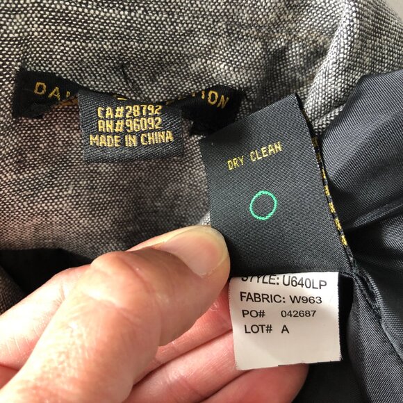 Dalia Collection Womens Size 2 Gray Linen Blend Short Blazer Jacket - Picture 6 of 7